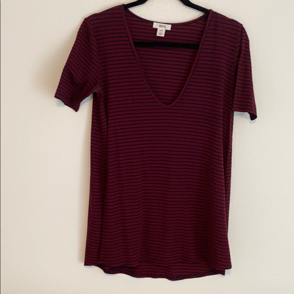 BDG Striped V Neck